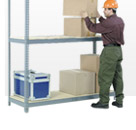 7'H Boltless Wide Span Storage Rack With Wood Deck