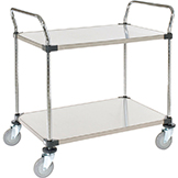 Nexel® Stainless Steel Utility Cart w/2 Shelves, 800 lb. Capacity, 36L x 18W x 38H