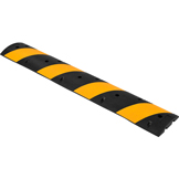 Global Industrial™ Portable Rubber Speed Bump, 72L, Black W/ Yellow Stripes