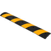 Global Industrial™ Portable Rubber Speed Bump, 72L, Black w/ Yellow Stripes