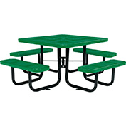 Global Industrial™ 46 Square Picnic Table, Perforated Metal, Green