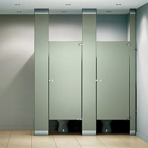 Floor to Ceiling Anchored Bathroom Partitions