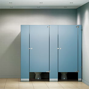 Floor Anchored Bathroom Partitions