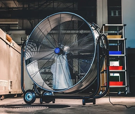 Drum & Barrel Floor Fans