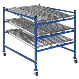 Bolted Mobile Gravity Flow Racks SpanTrack Rollers